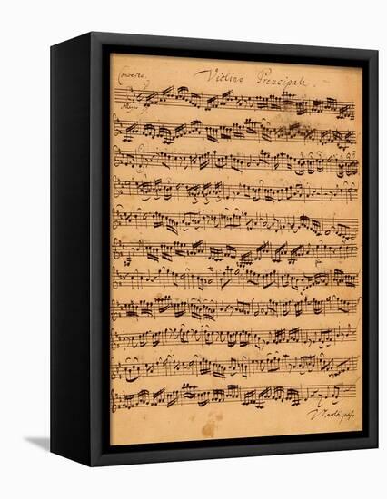 The Brandenburger Concertos, No.5 D-Dur, 1721-Johann Sebastian Bach-Framed Stretched Canvas