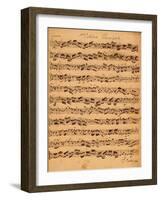 The Brandenburger Concertos, No.5 D-Dur, 1721-Johann Sebastian Bach-Framed Giclee Print