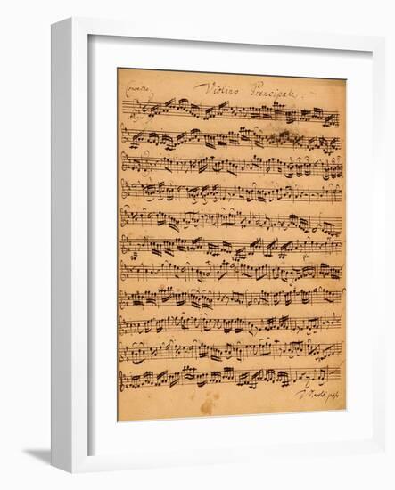 The Brandenburger Concertos, No.5 D-Dur, 1721-Johann Sebastian Bach-Framed Giclee Print