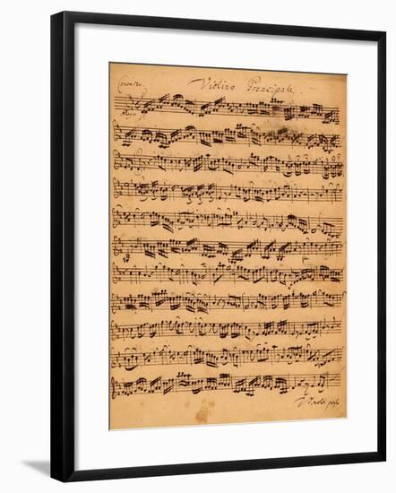 The Brandenburger Concertos, No.5 D-Dur, 1721-Johann Sebastian Bach-Framed Giclee Print