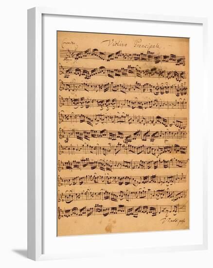 The Brandenburger Concertos, No.5 D-Dur, 1721-Johann Sebastian Bach-Framed Giclee Print