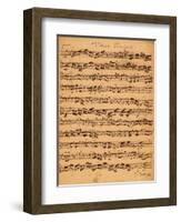 The Brandenburger Concertos, No.5 D-Dur, 1721-Johann Sebastian Bach-Framed Giclee Print