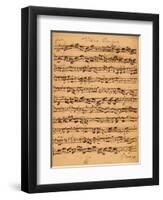 The Brandenburger Concertos, No.5 D-Dur, 1721-Johann Sebastian Bach-Framed Giclee Print