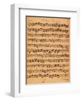 The Brandenburger Concertos, No.5 D-Dur, 1721-Johann Sebastian Bach-Framed Giclee Print