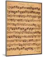 The Brandenburger Concertos, No.5 D-Dur, 1721-Johann Sebastian Bach-Mounted Giclee Print