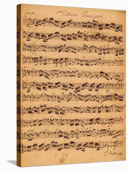 The Brandenburger Concertos, No.5 D-Dur, 1721-Johann Sebastian Bach-Stretched Canvas