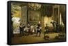 The Brass Band-Cesare Felix Georges Dell'Acqua-Framed Stretched Canvas