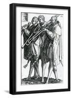 The Brass Players from the Series 'The Great Wedding Dances' 1538-Heinrich Aldegrever-Framed Giclee Print