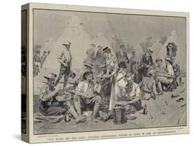 The Brave and the Fair, Troopers Entertaining Friends at Lunch in Camp at Pietermaritzburg-Frederic De Haenen-Stretched Canvas