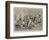 The Brave and the Fair, Troopers Entertaining Friends at Lunch in Camp at Pietermaritzburg-Frederic De Haenen-Framed Giclee Print