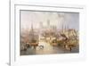 The Brayford Pool and Lincoln Cathedral-James Wilson Carmichael-Framed Premium Giclee Print