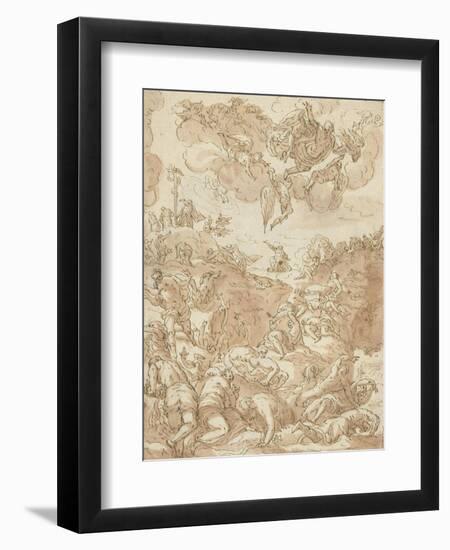 The Brazen Serpent, 1581-Jacopo Robusti Tintoretto-Framed Premium Giclee Print