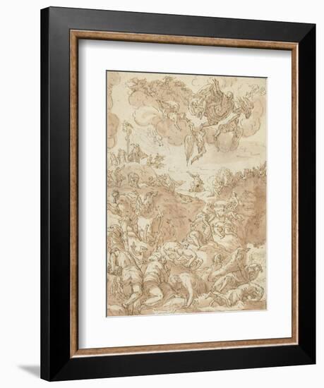 The Brazen Serpent, 1581-Jacopo Robusti Tintoretto-Framed Giclee Print