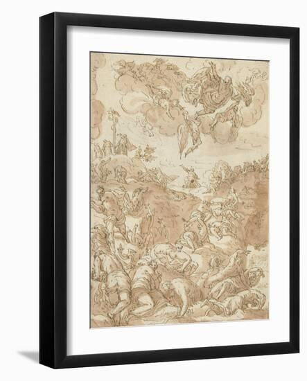 The Brazen Serpent, 1581-Jacopo Robusti Tintoretto-Framed Giclee Print