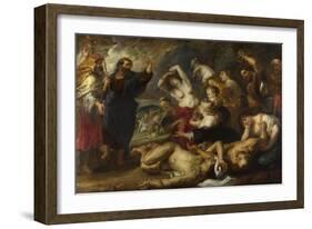 The Brazen Serpent, 1635-1640-Peter Paul Rubens-Framed Giclee Print