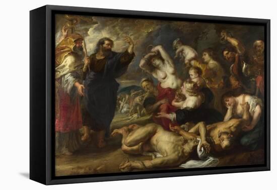 The Brazen Serpent, 1635-1640-Peter Paul Rubens-Framed Stretched Canvas