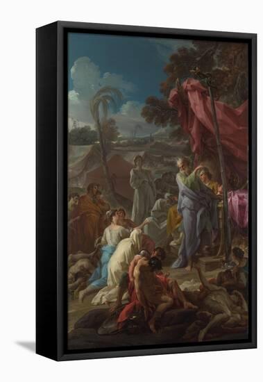 The Brazen Serpent, 1744-Corrado Giaquinto-Framed Stretched Canvas