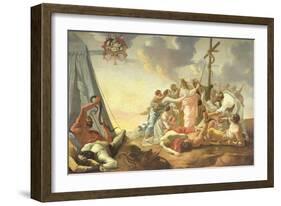 The Brazen Serpent, Right Hand Section-Simon Vouet-Framed Giclee Print