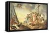 The Brazen Serpent, Right Hand Section-Simon Vouet-Framed Stretched Canvas