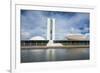 The Brazilian Congress, Brasilia, UNESCO World Heritage Site, Brazil, South America-Michael Runkel-Framed Photographic Print