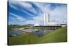 The Brazilian Congress, Brasilia, UNESCO World Heritage Site, Brazil, South America-Michael Runkel-Stretched Canvas