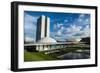 The Brazilian Congress, Brasilia, UNESCO World Heritage Site, Brazil, South America-Michael Runkel-Framed Photographic Print