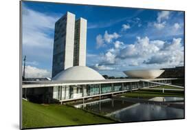 The Brazilian Congress, Brasilia, UNESCO World Heritage Site, Brazil, South America-Michael Runkel-Mounted Photographic Print