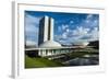 The Brazilian Congress, Brasilia, UNESCO World Heritage Site, Brazil, South America-Michael Runkel-Framed Photographic Print