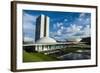 The Brazilian Congress, Brasilia, UNESCO World Heritage Site, Brazil, South America-Michael Runkel-Framed Photographic Print