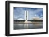 The Brazilian Congress, Brasilia, UNESCO World Heritage Site, Brazil, South America-Michael Runkel-Framed Photographic Print