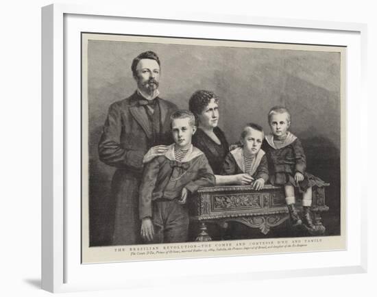 The Brazilian Revolution, the Comte and Comtesse D'Eu and Family-null-Framed Giclee Print