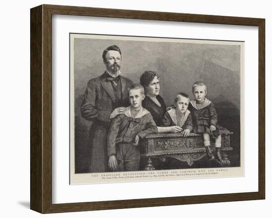 The Brazilian Revolution, the Comte and Comtesse D'Eu and Family-null-Framed Giclee Print