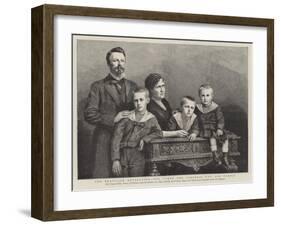 The Brazilian Revolution, the Comte and Comtesse D'Eu and Family-null-Framed Giclee Print