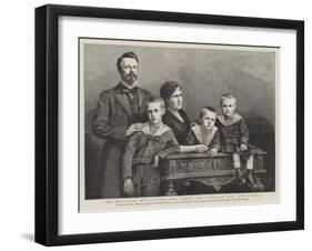 The Brazilian Revolution, the Comte and Comtesse D'Eu and Family-null-Framed Giclee Print