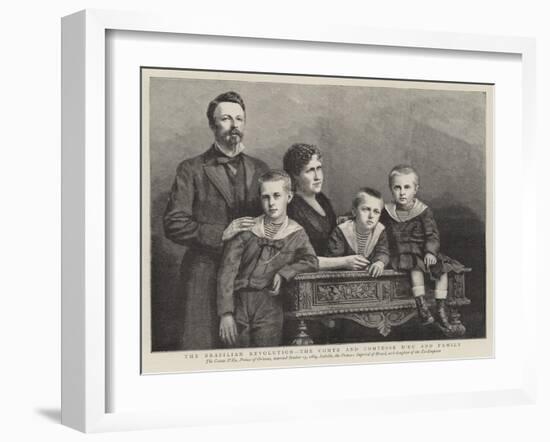 The Brazilian Revolution, the Comte and Comtesse D'Eu and Family-null-Framed Giclee Print