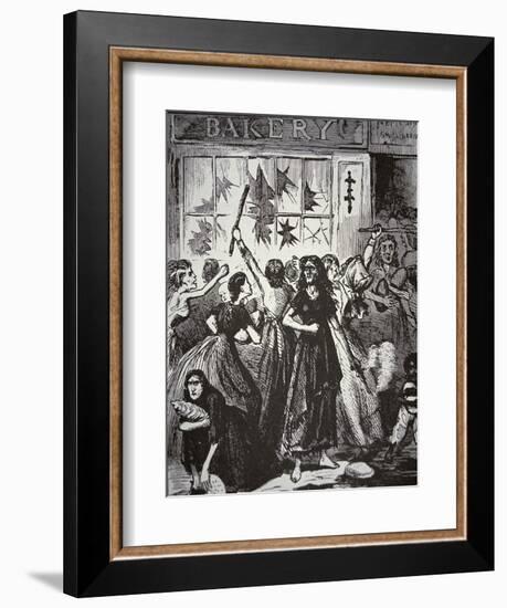 The Bread Riot in Richmond, Virginia, 1863-null-Framed Giclee Print