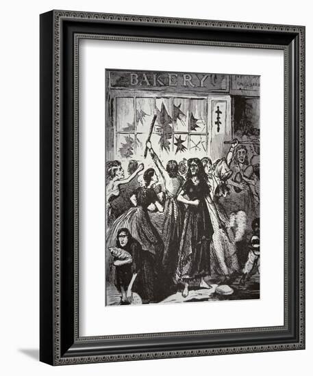 The Bread Riot in Richmond, Virginia, 1863-null-Framed Giclee Print