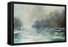 The Break up at Vetheuil, circa 1883-Claude Monet-Framed Stretched Canvas