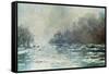The Break up at Vetheuil, circa 1883-Claude Monet-Framed Stretched Canvas