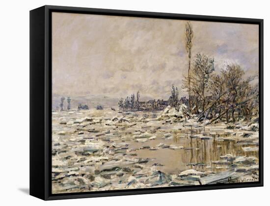 The Break-Up of the Ice, 1880-Claude Monet-Framed Stretched Canvas