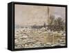 The Break-Up of the Ice, 1880-Claude Monet-Framed Stretched Canvas