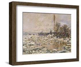 The Break-Up of the Ice, 1880-Claude Monet-Framed Giclee Print