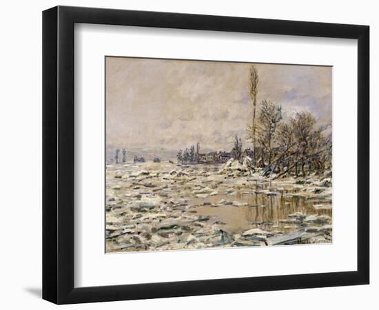 The Break-Up of the Ice, 1880-Claude Monet-Framed Giclee Print