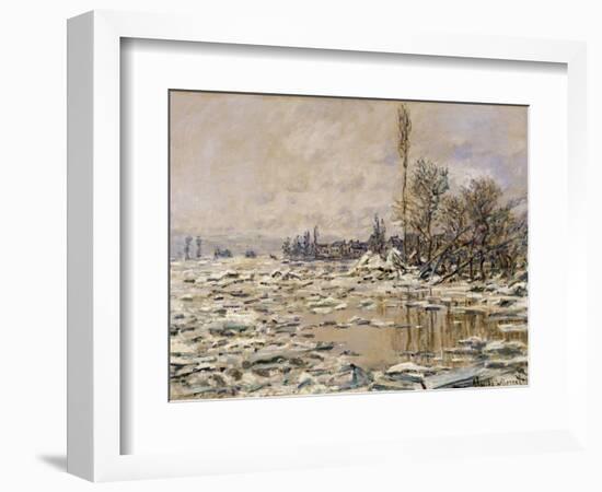 The Break-Up of the Ice, 1880-Claude Monet-Framed Giclee Print