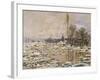 The Break-Up of the Ice, 1880-Claude Monet-Framed Giclee Print