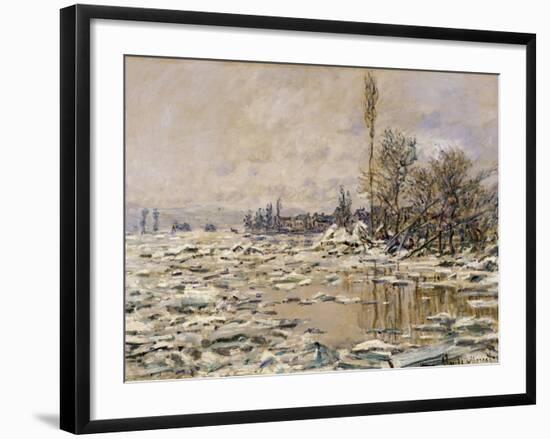 The Break-Up of the Ice, 1880-Claude Monet-Framed Giclee Print