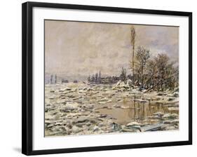 The Break-Up of the Ice, 1880-Claude Monet-Framed Giclee Print