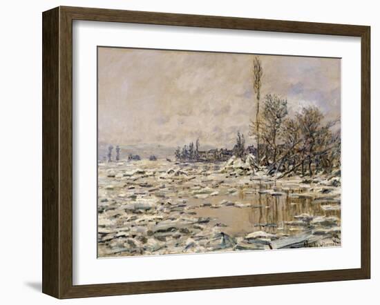 The Break-Up of the Ice, 1880-Claude Monet-Framed Giclee Print