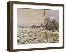 The Break-Up of the Ice, 1880-Claude Monet-Framed Giclee Print