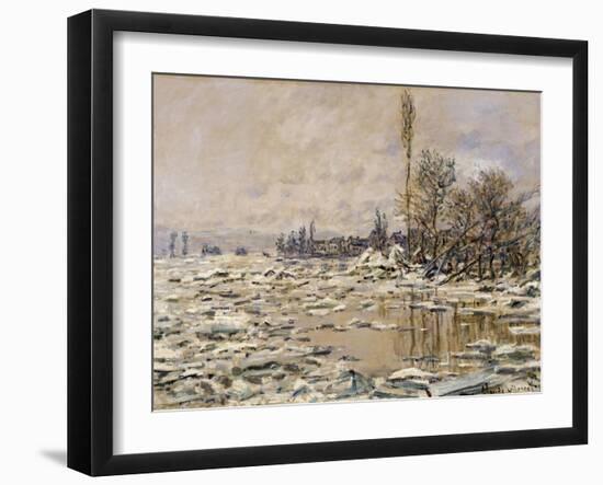 The Break-Up of the Ice, 1880-Claude Monet-Framed Giclee Print